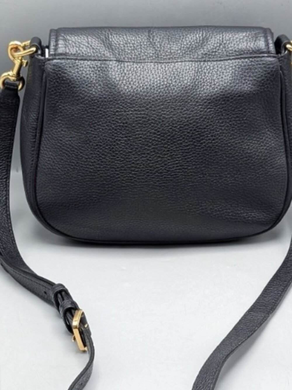 $349 Auth MARC JACOBS Pebbled Leather Shoulder Bag Crossbody Excellent - Picture 8 of 9